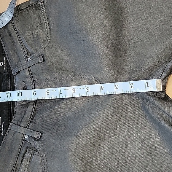 Ag Adriano Goldschmied Size 27R "The Farrah" Coated Jean in Gray, Excellent Cond - Picture 10 of 12